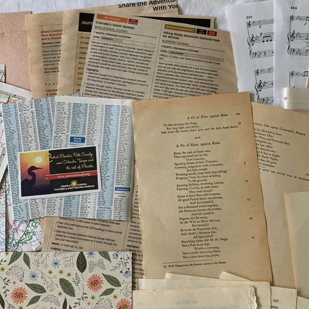 Over 50 vintage book pages for junk journals and paper crafts. Great variety! - Picture 4 of 12